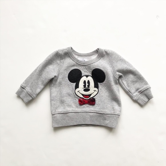Baby Gap x Disney Baby | Mickey Mouse Crewneck Sweatshirt - Picture 2 of 6